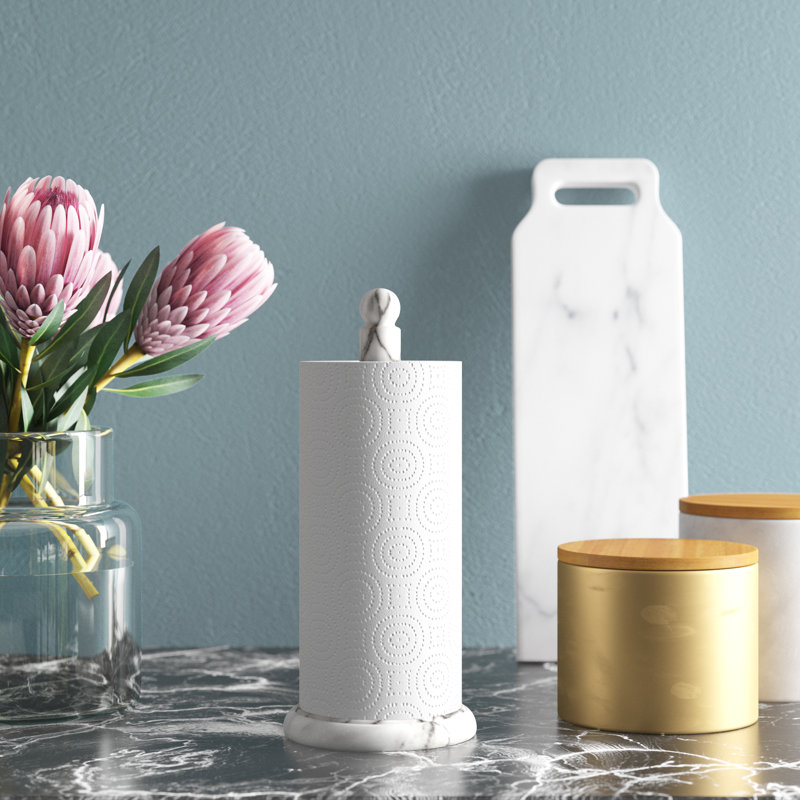 Latitude Run® Marble Free Standing Paper Towel Holder & Reviews | Wayfair