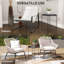 Outsunny Round Small Garden Table Removable Tray-228684470