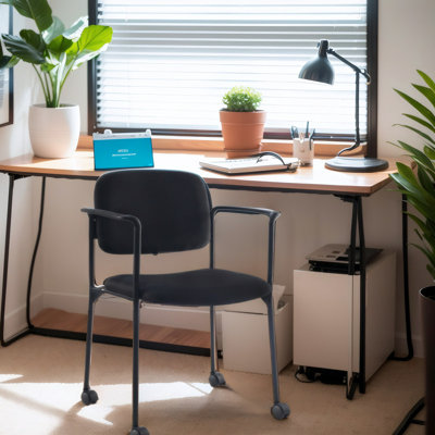 Chaise de salle d'attente empilable avec roues amovibles