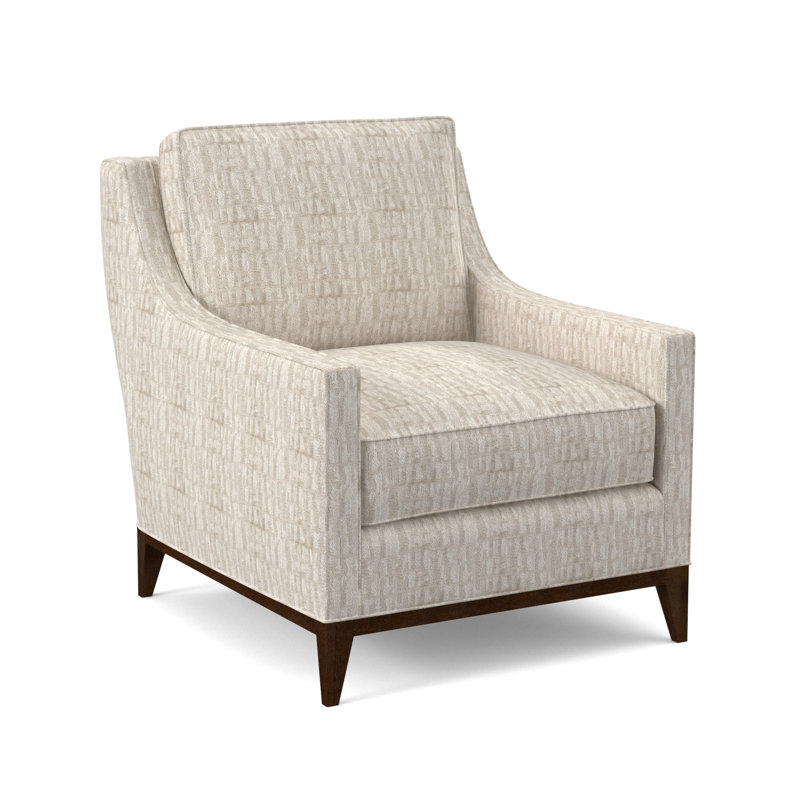 Sonoma Armchair, American Walnut, White Caps Fog Viscose