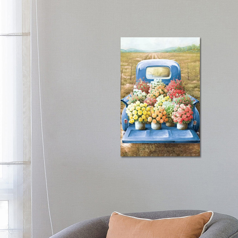Flowers For Sale by Dee Dee - Wrapped Canvas Painting, 66.04 cm H x 45.72 cm W x 1.91 cm D