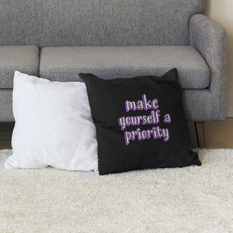 Coussin de sol « self », H 28 po x l 28 po, Violet