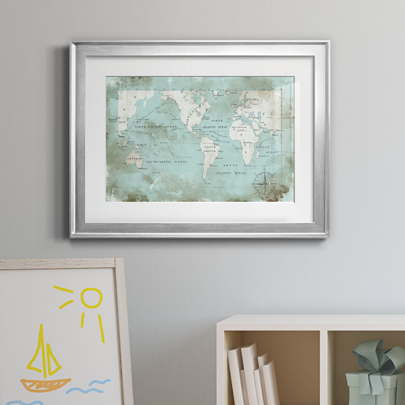 Océan - Cadre photo, reproduction d'art sur papier, Argent, H 18,5 po x l 24,5 po x P 1,5 po