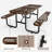 72" Expanded Metal Rectangular Picnic Table