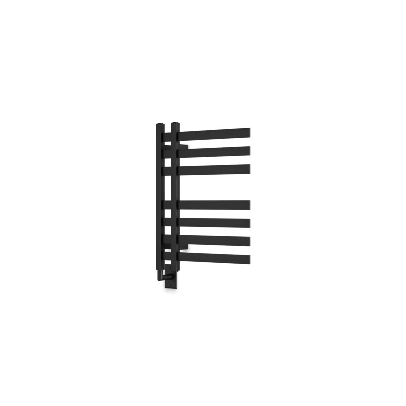 Lioni Wall Mount Electric Towel Warmer, 27" H x 20" W x 3.5" D, Black