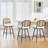 Upholstered Swivel Counter Stool With Rattan Backrest-106484845-106484842