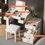 3-In-1 Makeup Vanity Desk With Flip-Top Mirror, LED Lighting, Adjustable Length & Ample Drawers - Stylish Multi-Functional Dressing Table For Home, White