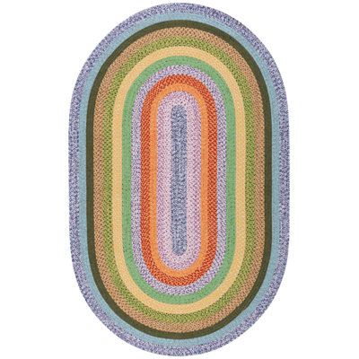 Braided Hand Woven Performance Machine Washable Geometric Rug