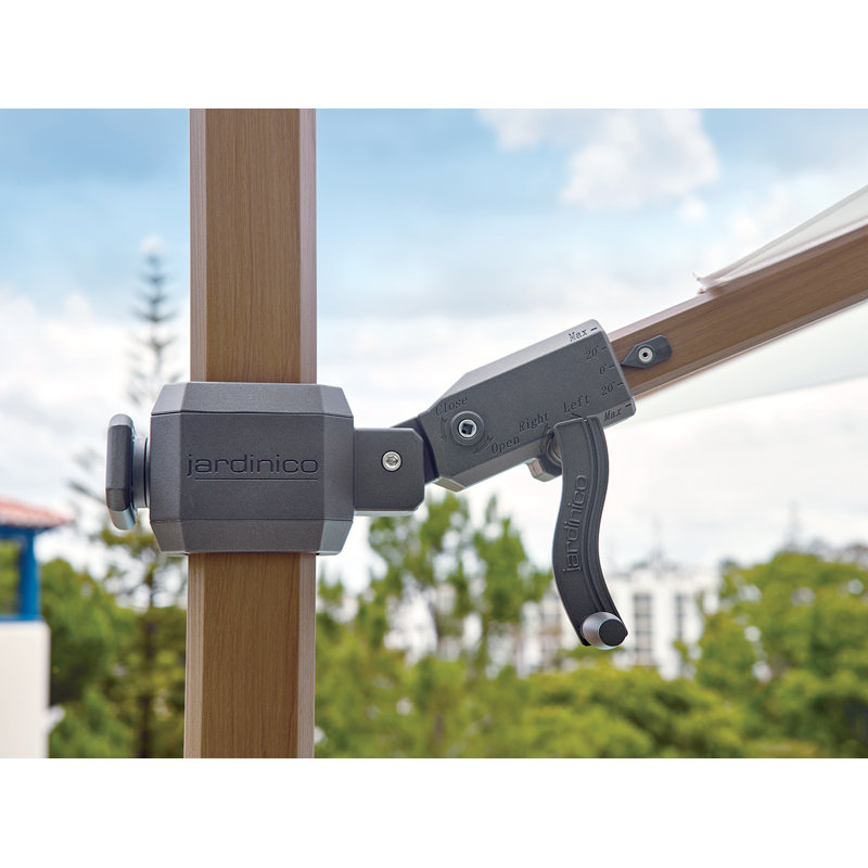 192'' W Sunbrella® Cantilever Umbrella, Alu Teak, Charcoal, Canvas Aruba Sunbrella® Canvas