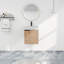Ensemble de meuble-lavabo simple mural 18 po avec comptoir en céramique sans robinet Catinia