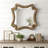 38" Brown Abstract Floating Rope Framed Accent Mirror