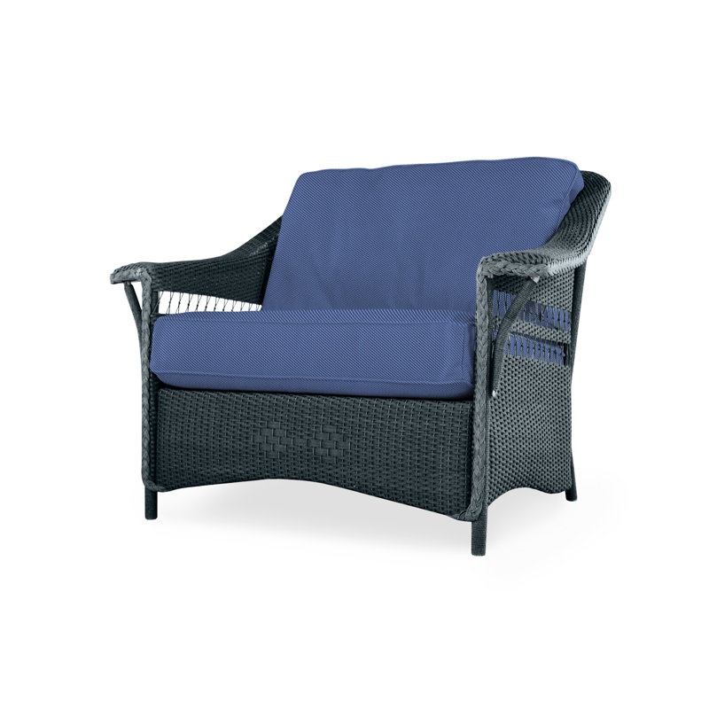 Nantucket Outdoor Lounge Chair, Flagship Lapis Sunbrella®, Ivory