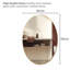 Mood Premium Oval Bathroom Mirror Framed Wall Mounted, Frame Modern & Stylish-1044894584-1044894585