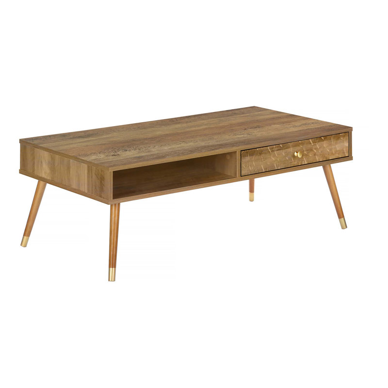 Dawson-Jack Coffee Table, Accent, Cocktail, Rectangular, Storage, Living Room, 44"L, Wood, Laminate, Walnut