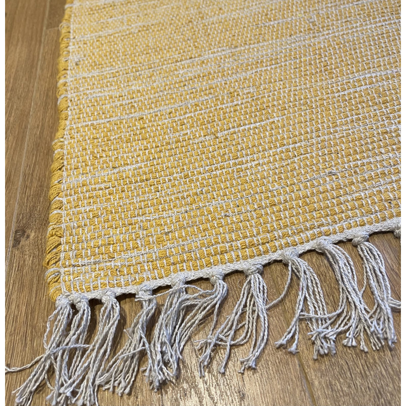 Eilert Cotton Hand Woven Area Rug, Runner 60 x 210cm