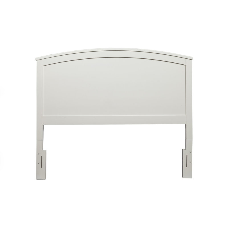 White Solid Wood King Bed Frame, King