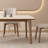 Stylish ash stone table chairs ash wood set