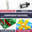 Ensemble de 3 présentoirs lumineux