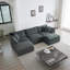 Canapé moderne en chenille 2 places avec rangement dissimulé et design ergonomique-1089298086-1089298105