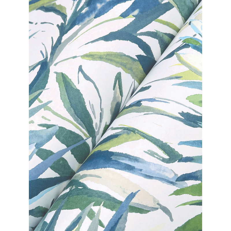 Papier peint Swaying Palms, Bleu