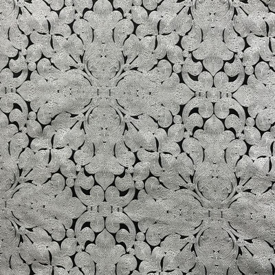 Washington Fabric | Floral Embroidered Damask Fabric | Upholstery Fabric