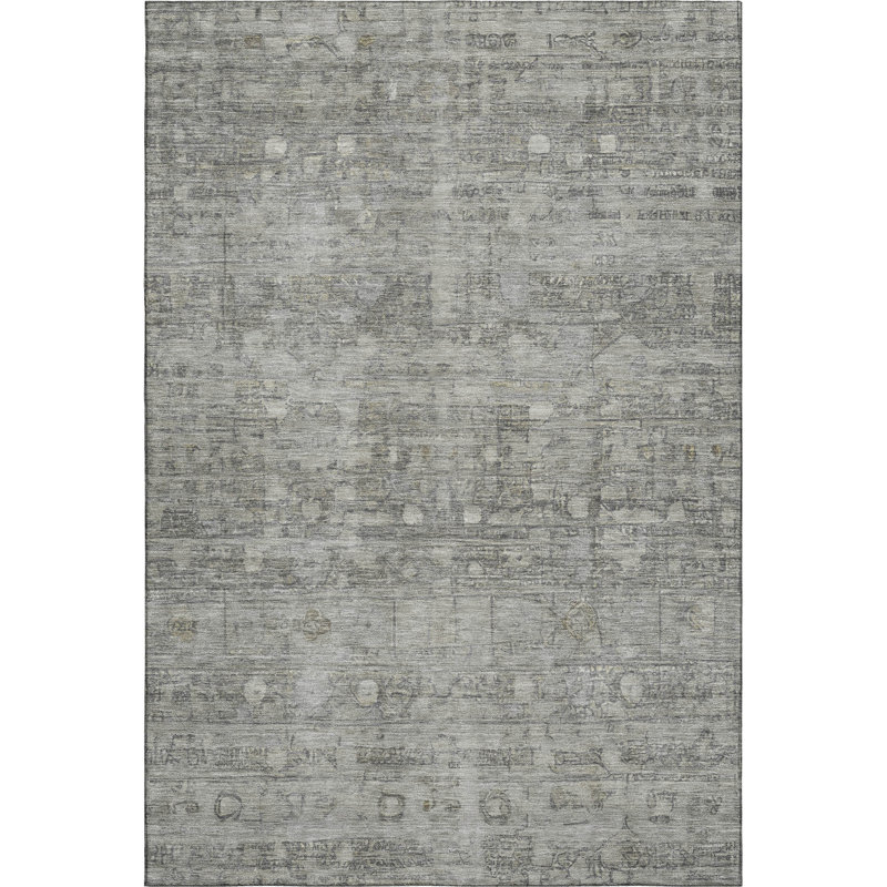 Premium Machine Washable Ponce AMF1768 Geometric Rug, Rectangle 10' x 14'