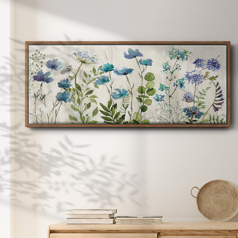 «Blue Meadow», toile encadrée, H 20 po x l 50 po