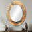 Golden Cherry Blossom Under The Sakura Sk - Floral Oval Decorative Mirror On Metal-1088817884