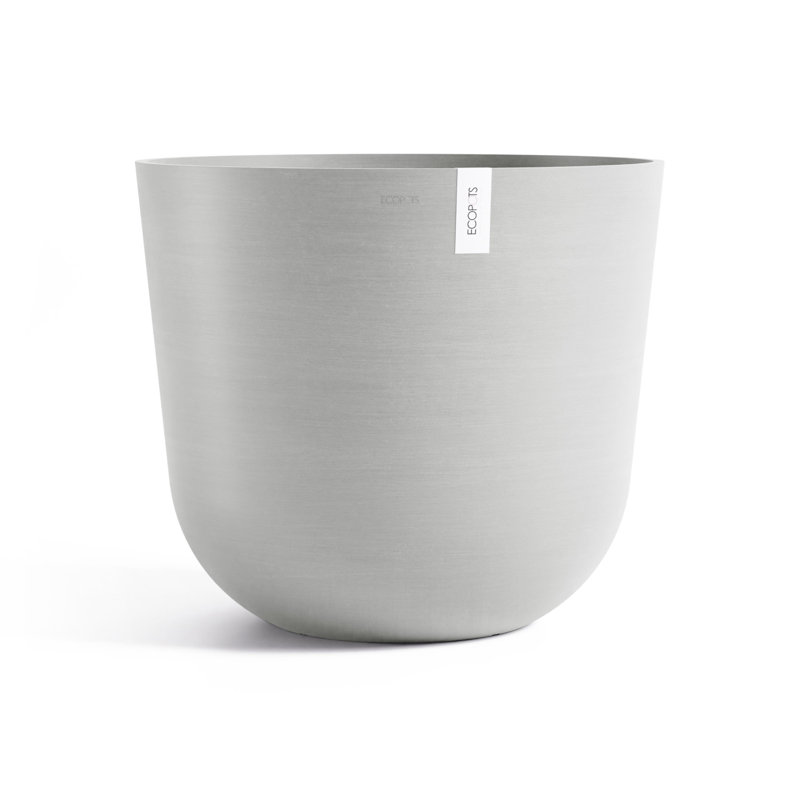 Pot Planter, 22.25" H x 25.5" W x 25.5" D, White Gray