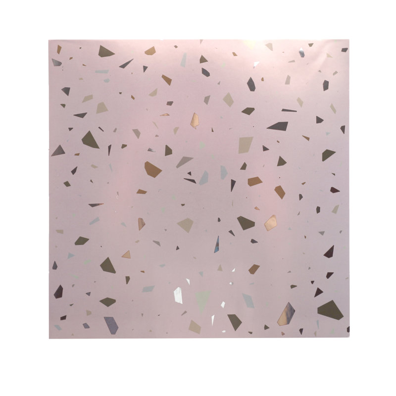 15 x 15cm Aluminum Mosaic Tile, Pink