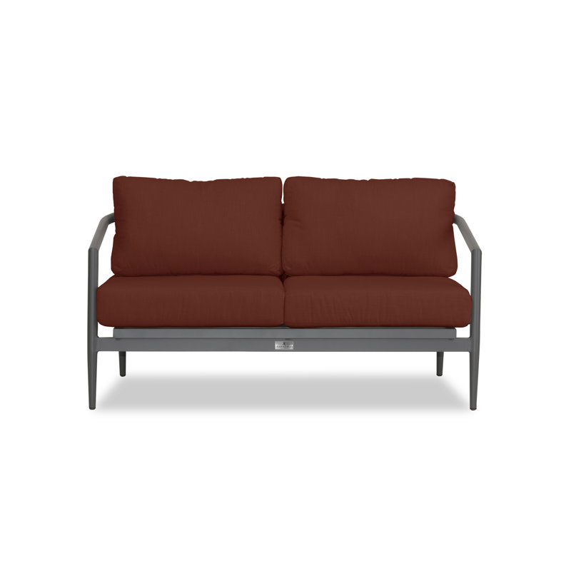 Olio Outdoor 2 - Seat Loveseat, Canvas Henna Sunbrella® Canvas, Slate