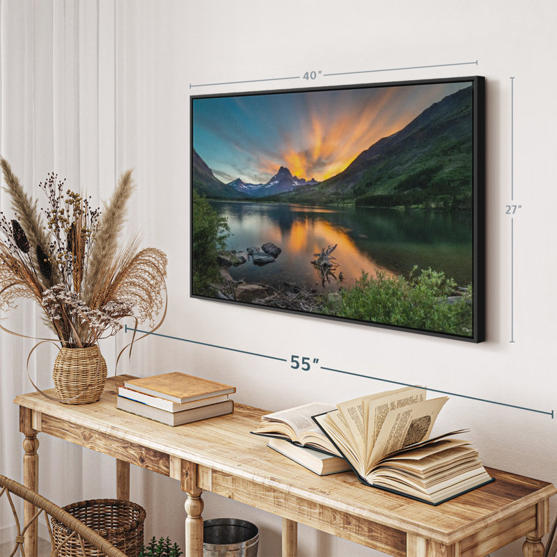Impression sur toile Swiftcurant Sunset Lake, H 27 po x l 40 po