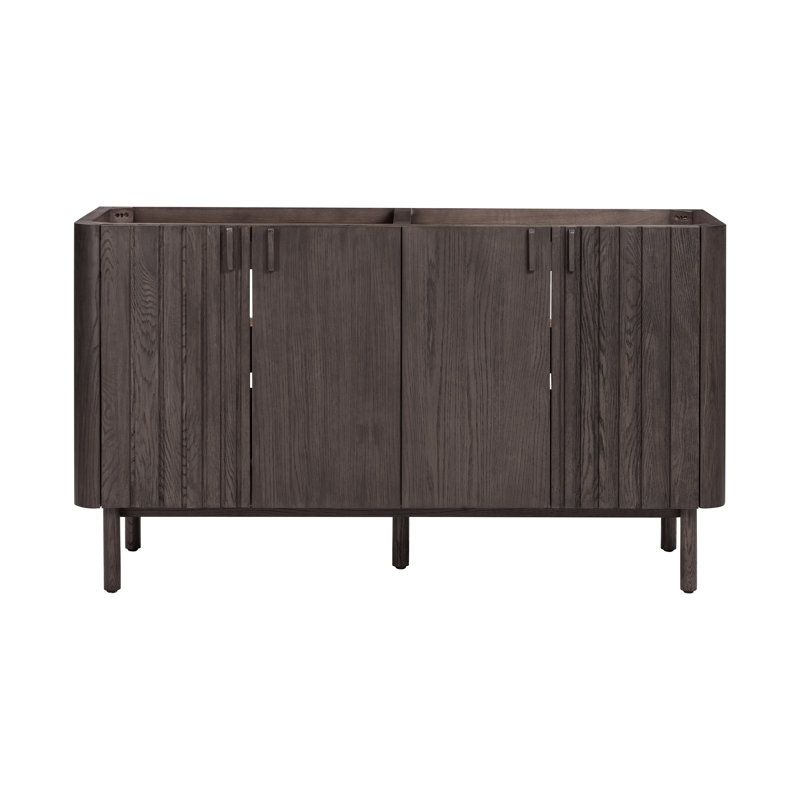Base de meuble-lavabo double 60 po Blakely, Brun