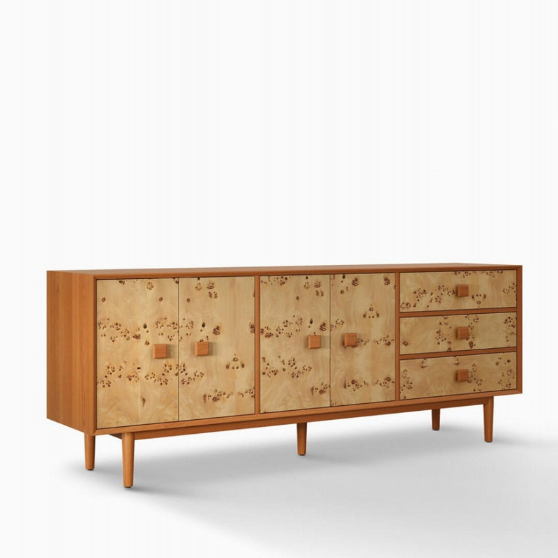 Retro-Style Home Sideboard, 29.53" H x 78.74" W x 15.75" D 