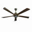 Ventilateurs de plafond minimalistes modernes de 60 pouces avec pales en bois massif réversible et télécommande bronze