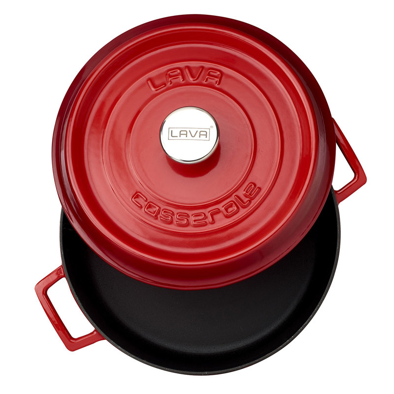 Lavabo rond en fonte émaillée Lava avec couvercle tendance, 3,7 pte