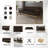 Velvet Upholstered Accent Sofa-340819900-340819891