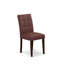 3 Piece Dining Table Set consists A Dining Table and 2 Burgundy Polyester Fabric Upholstered Chairs, Mahogany-235742376-235742377-215372803