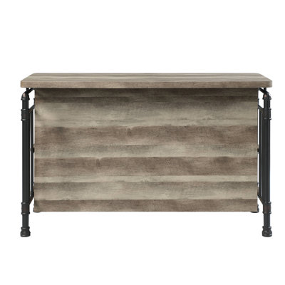 Counter Height Table With , Antique Oak & Sandy Gray And Table, 57.91 In. Width Shelf
