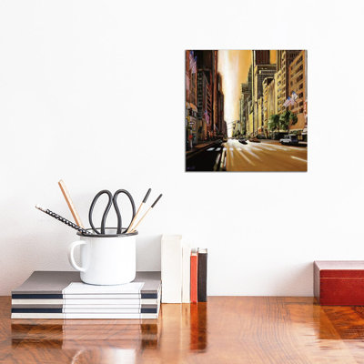 Light Of Manhattan by Mica - Wrapped Canvas Painting