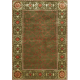 Castile Geometric Area Rug in Brown/Green/Copper