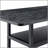 A 71 * 35.4 Inch Dining Table With A Tabletop Cleverly Pieced Together By Four Black Textured MDF Boards. There Is A 43.3 * 19.7 Storage Platform Below The Desktop. Very Suitable For Family Gatherings-249118916