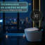 Toilette allongée intelligente à chasse automatique 1,28 / 1,6 GPF Wynn avec bidet intégré