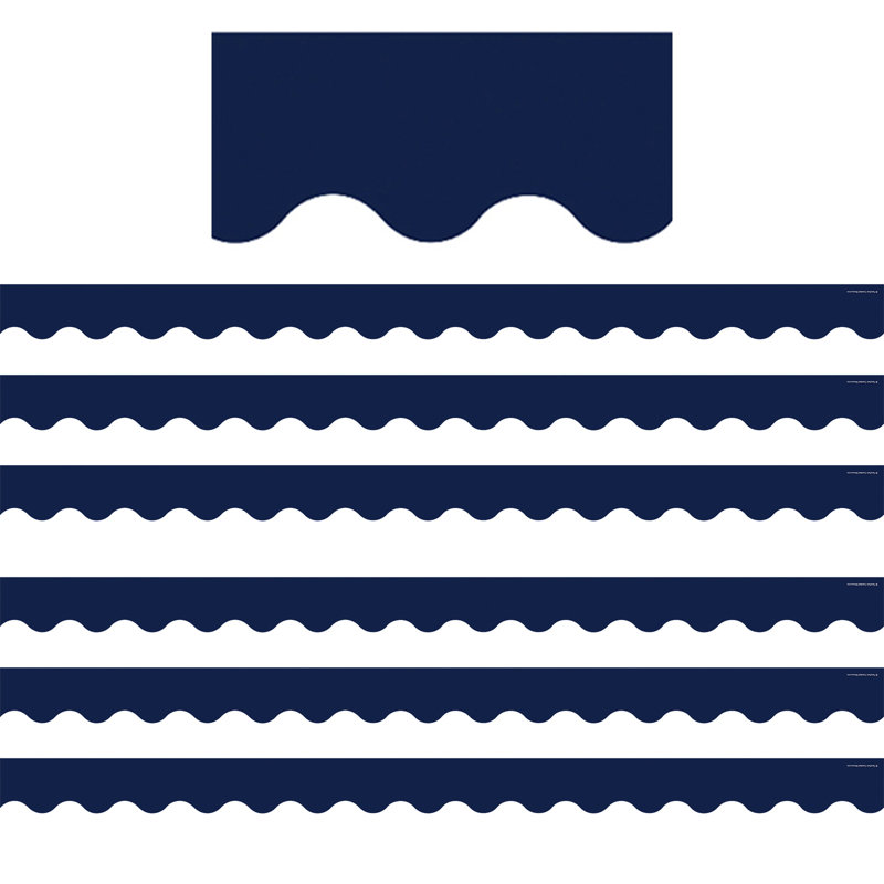 Bordure en bois d'eucalyptus, Bleu marine