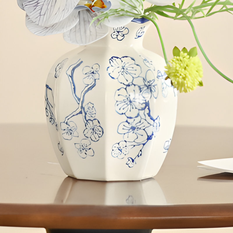Ornements de fleurs simulées, Bleu