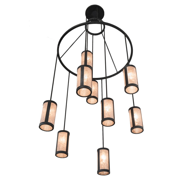 Lustre cylindrique unique à 9 lumières Hanife