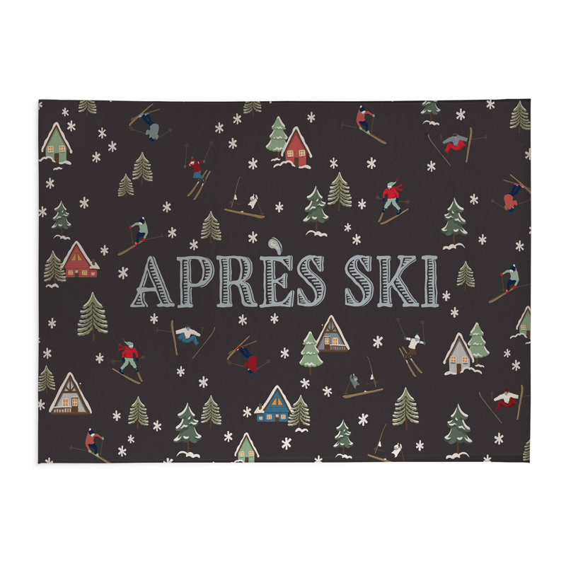 Tapis de cuisine Apres Ski, Gris anthracite, Rectangle 5 pi x 7 pi