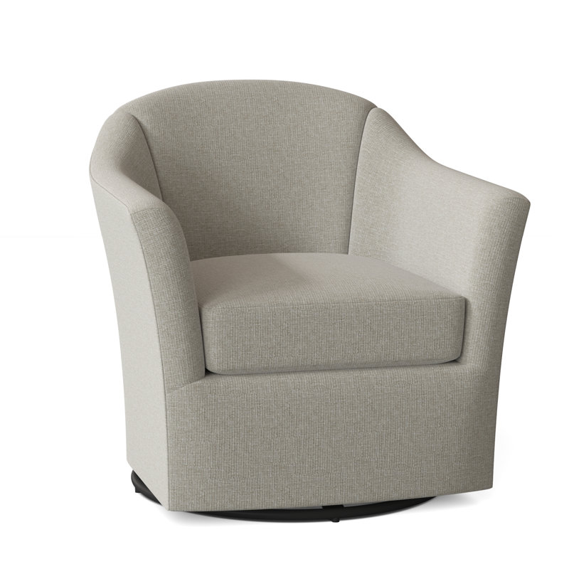 Fauteuil demi-tonneau pivotant de 33,5 po Barry, 9953 Pewter