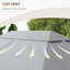 Auvent de remplacement pour pavillon de jardin 10 pi x 13 pi, gris, résistance, ventilation et drainage, remplacement extérieur gris 13 pi, protection, toit