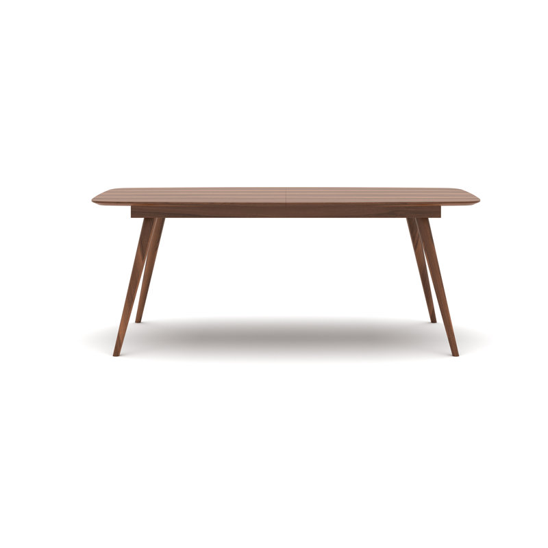 Star Drop Leaf Extendable Solid Wood Dining Table, Walnut Veneer